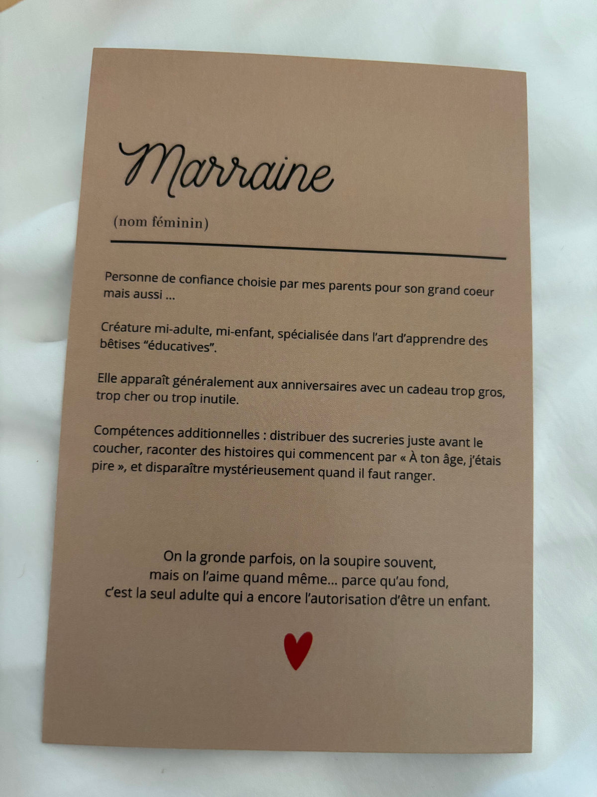 Carte Marraine